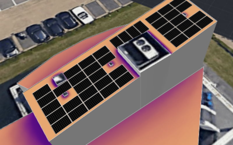 48 zonnepanelen op een schuin bitumendak