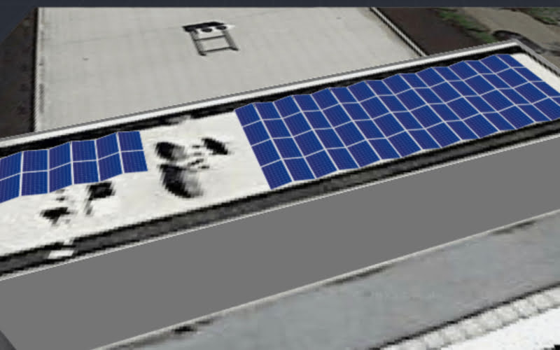 bedrijfspand met een platdak installatie in stolwijk