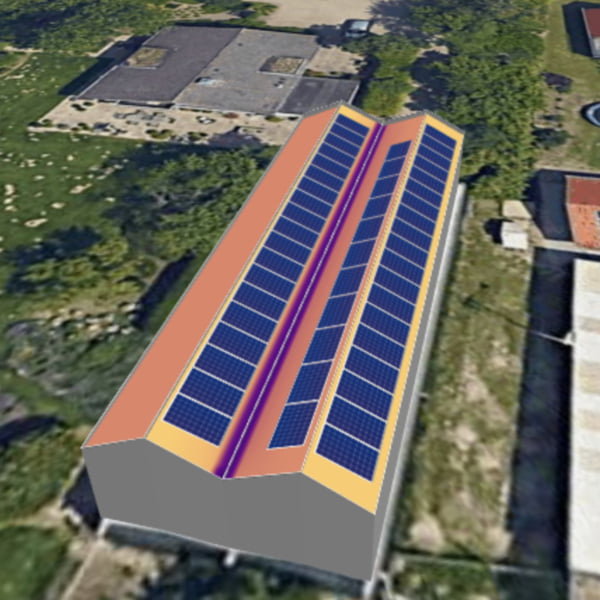 bedrijfspand met sandwichpanelen dak in zwijndrecht